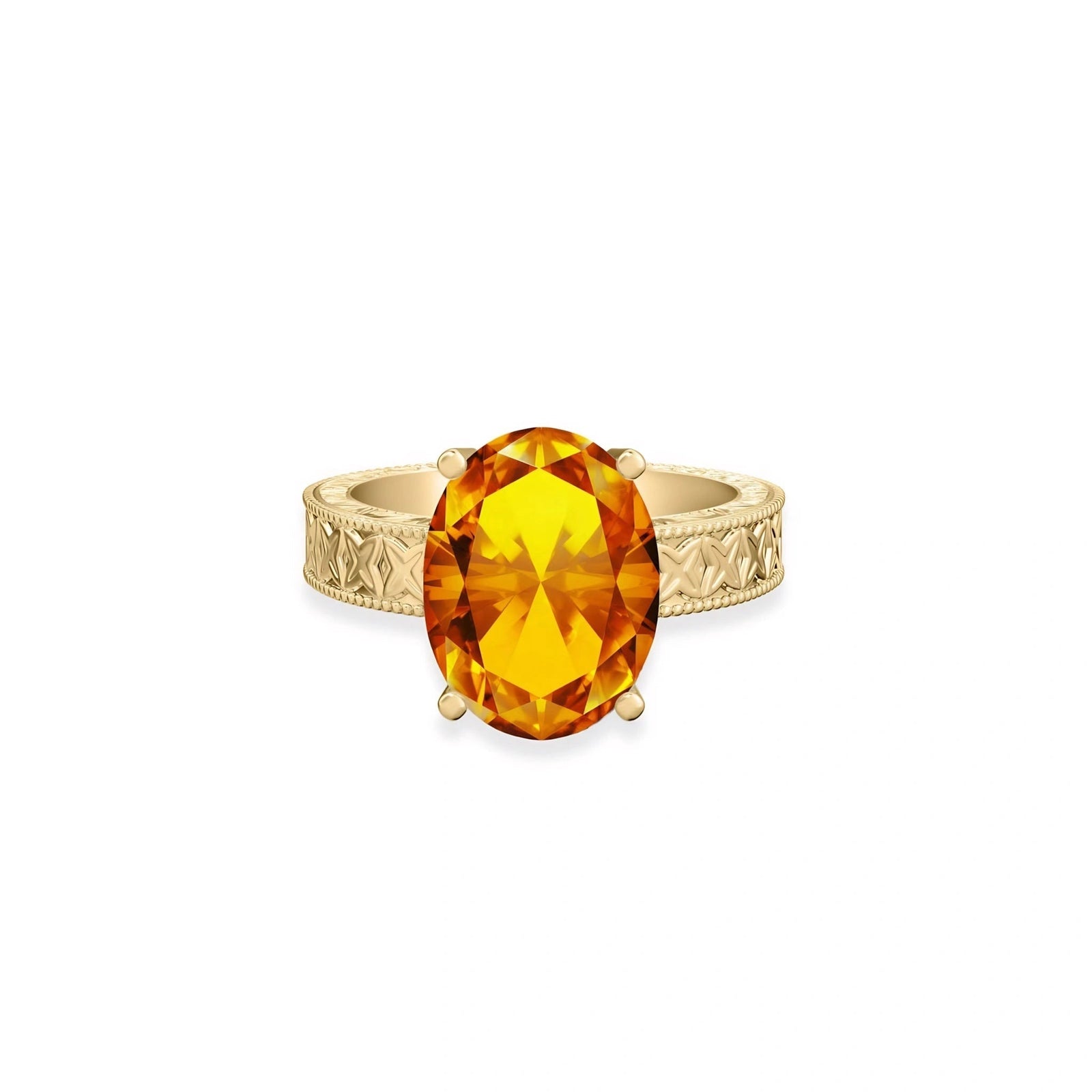 Yellow Gold Citrine — Rosa