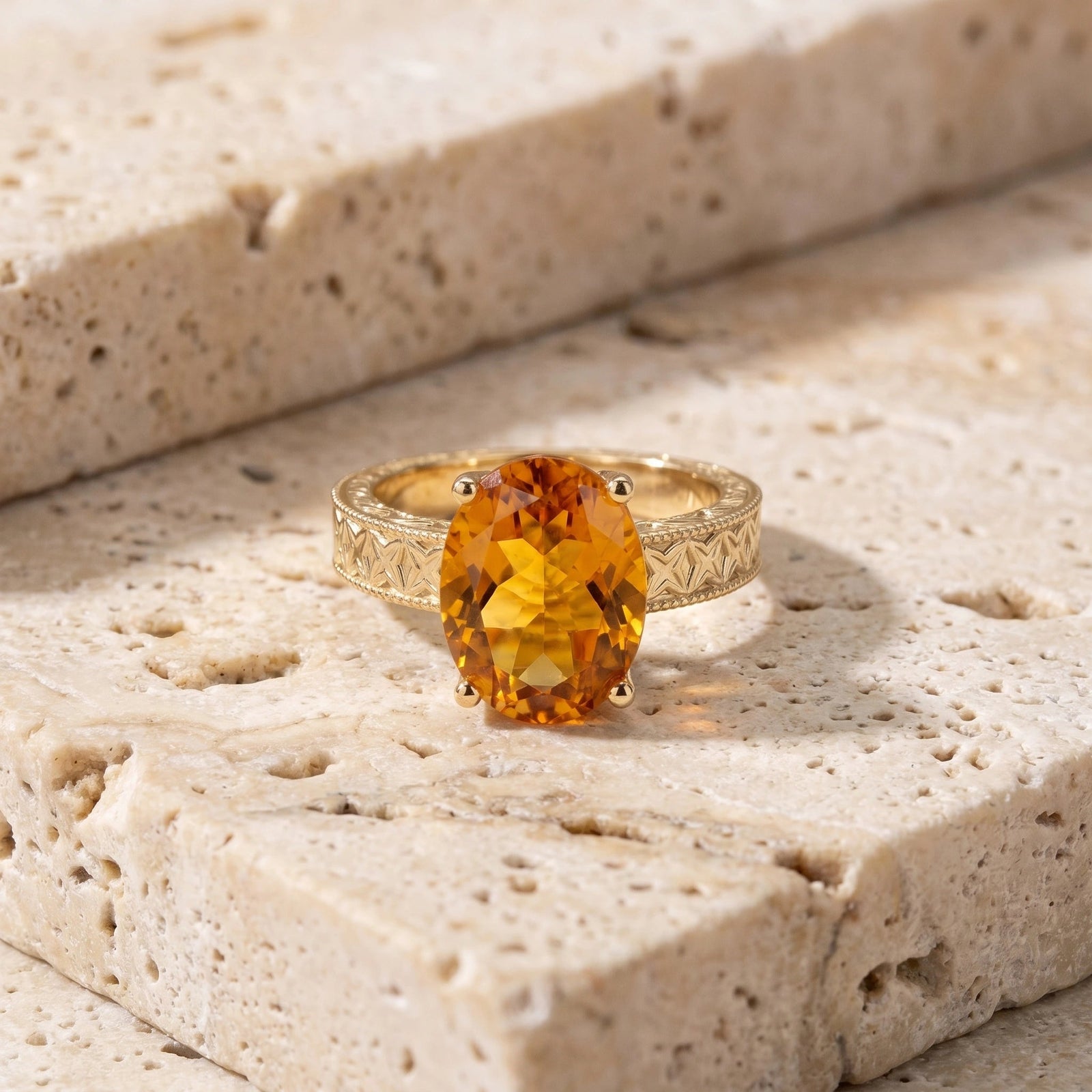 Yellow Gold Citrine — Rosa