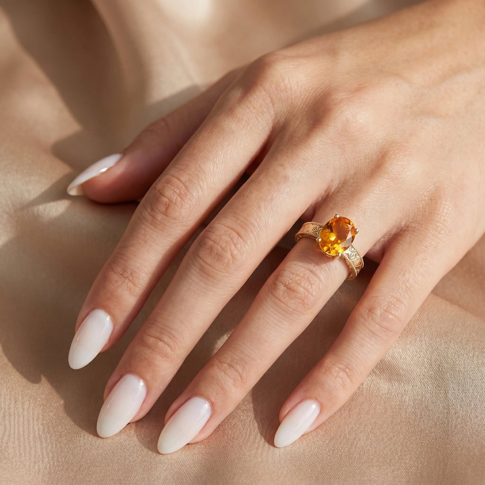 Yellow Gold Citrine — Rosa