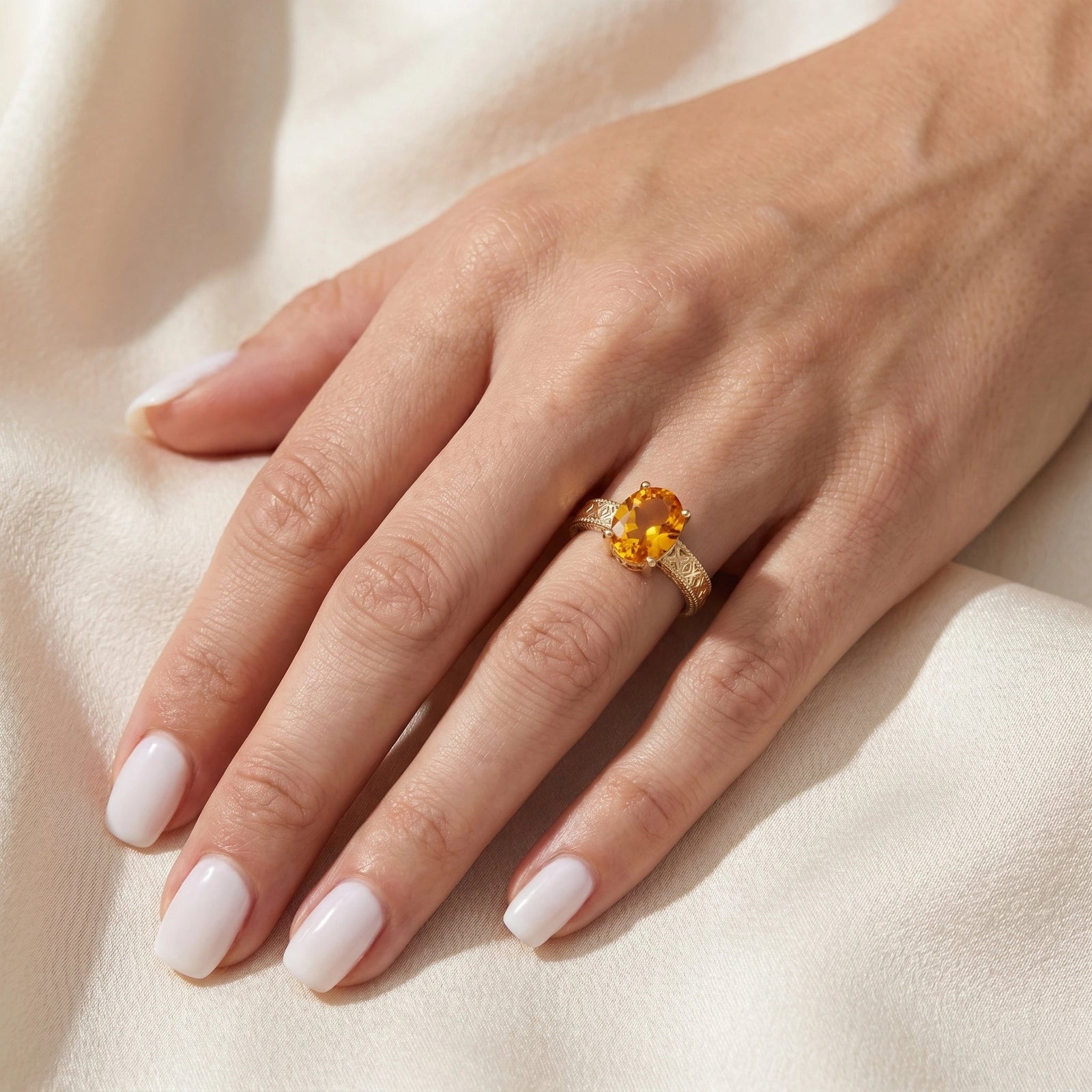Yellow Gold Citrine — Rosa