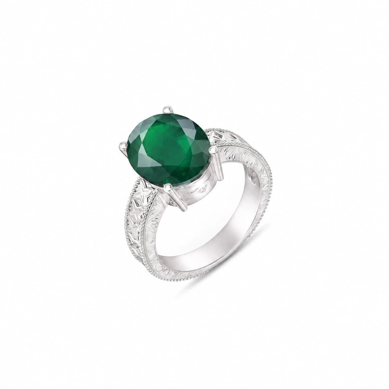 White Gold Emerald — Rosa