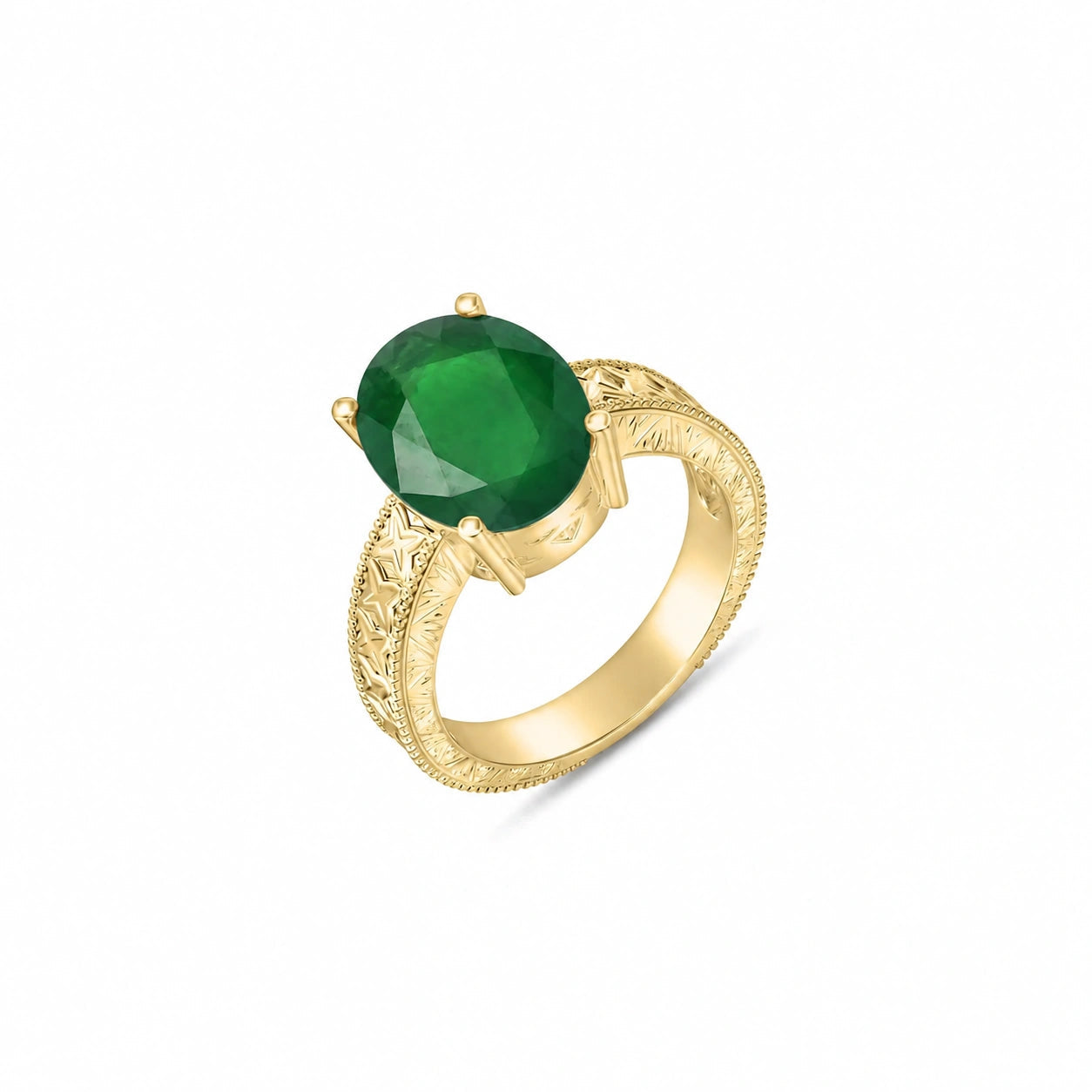 Yellow Gold Emerald — Rosa