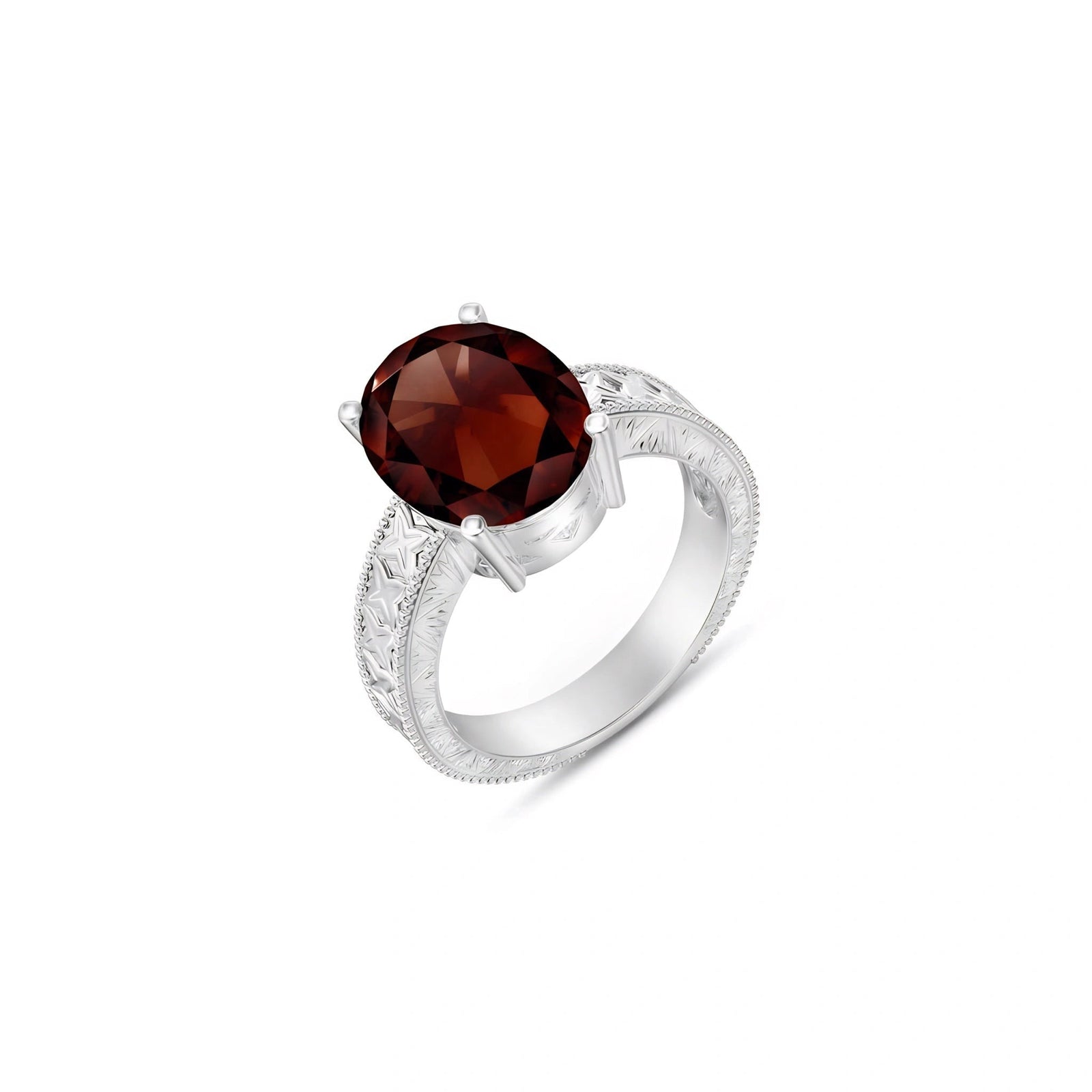White Gold Garnet — Rosa