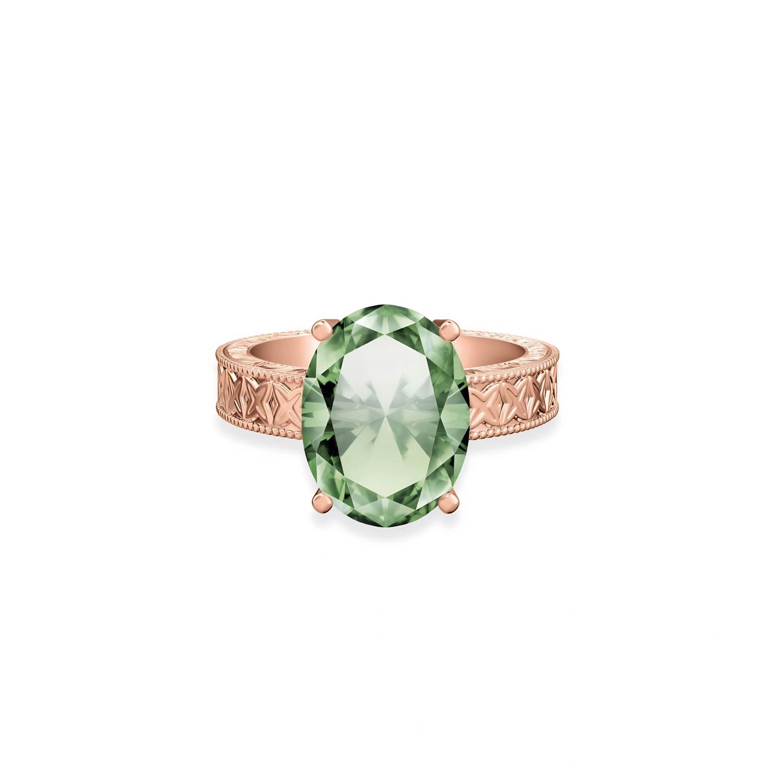 Rose Gold Green Amethyst — Rosa