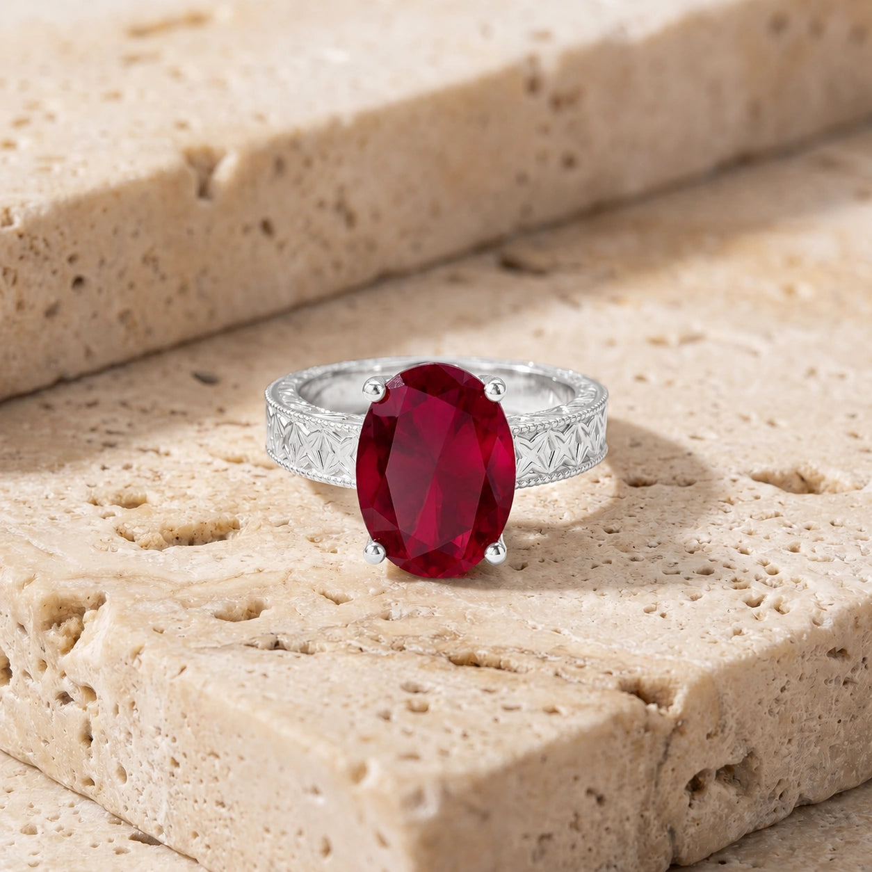 White Gold Ruby — Rosa