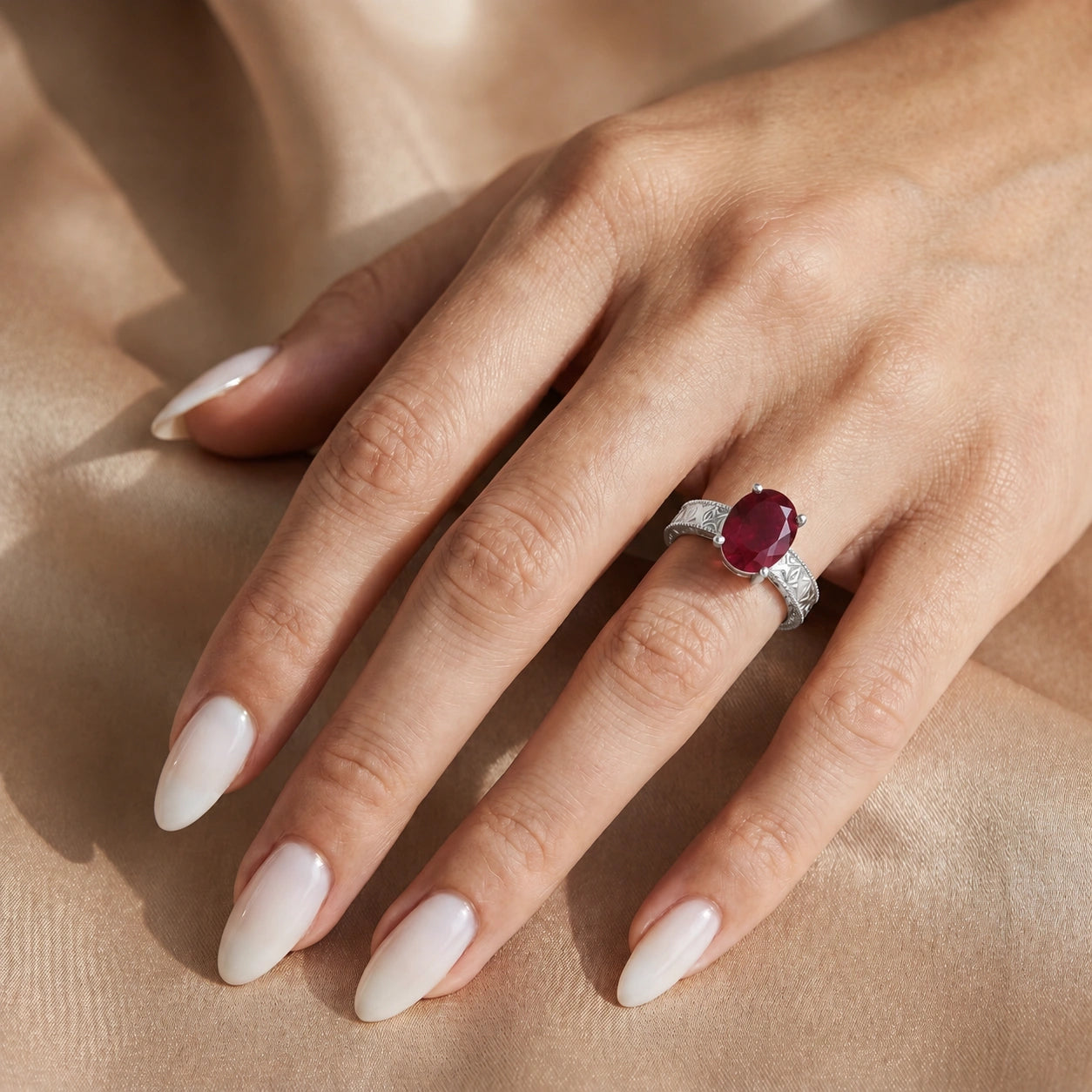 White Gold Ruby — Rosa