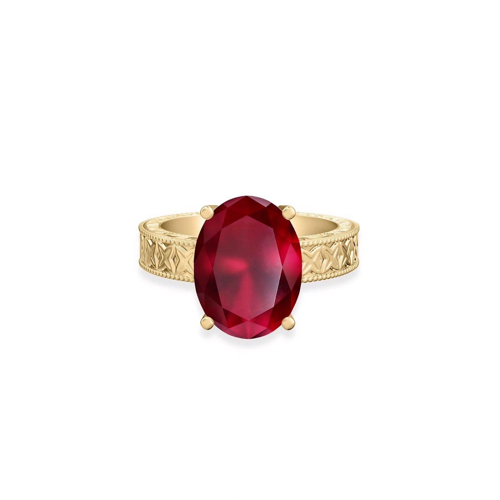 Yellow Gold Ruby — Rosa