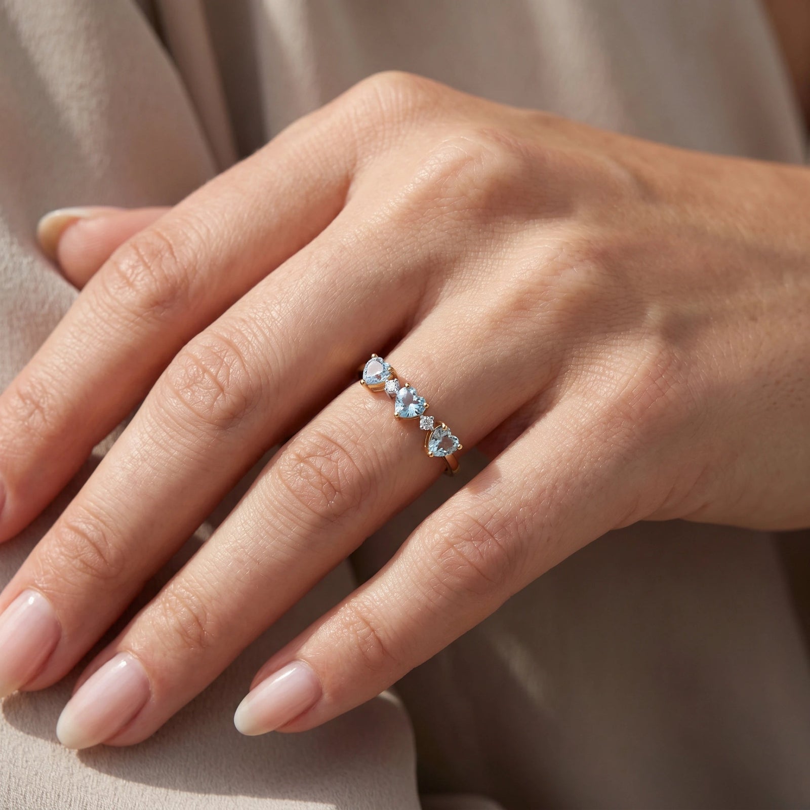Yellow Gold Aquamarine & Diamond — Salomè