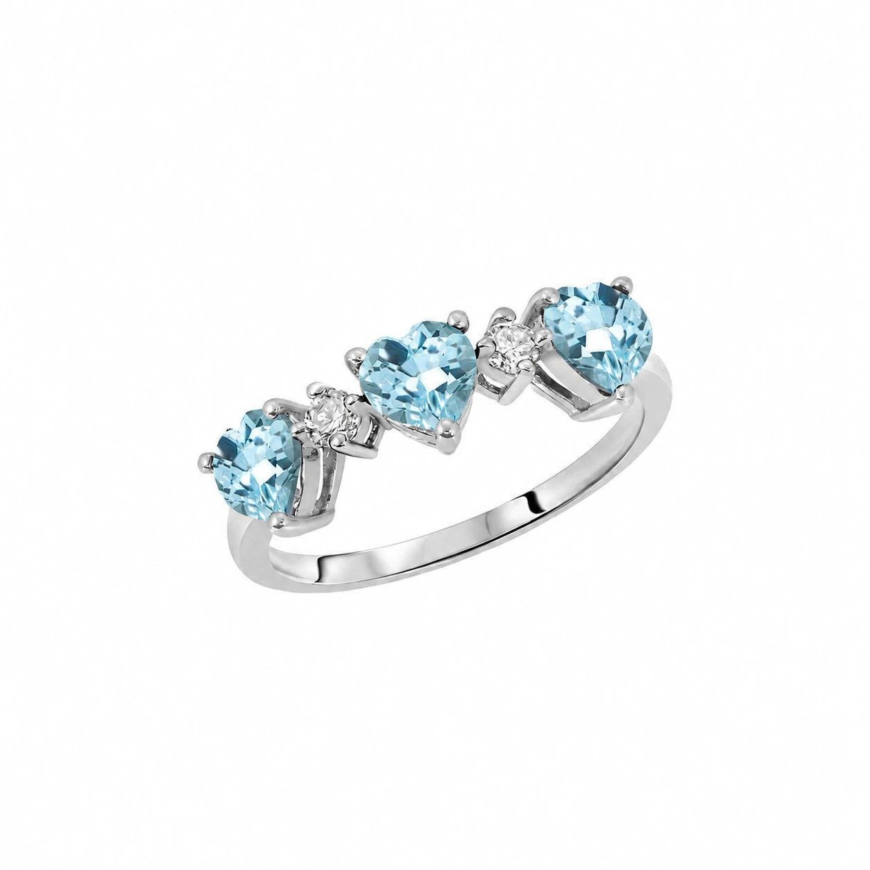 White Gold Blue Topaz & Diamond — Salomè