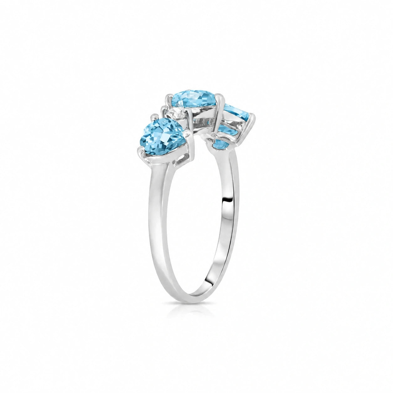 White Gold Blue Topaz & Diamond — Salomè