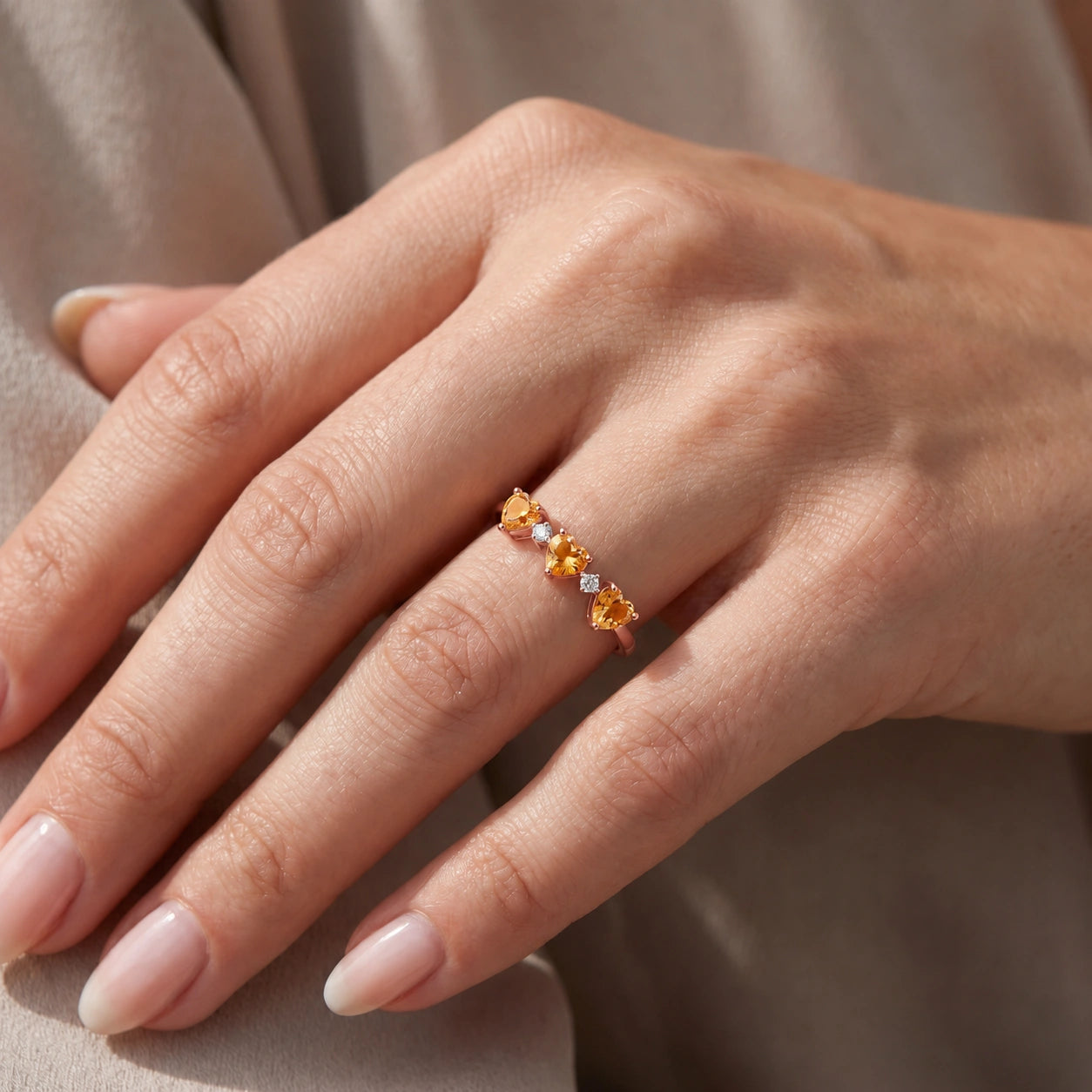 Rose Gold Citrine & Diamond — Salomè