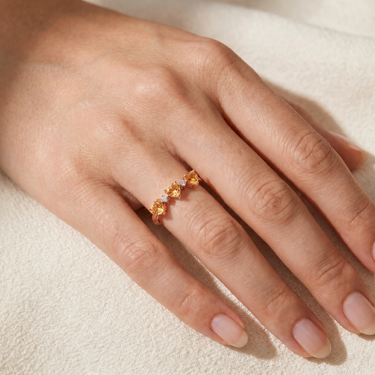 Rose Gold Citrine & Diamond — Salomè