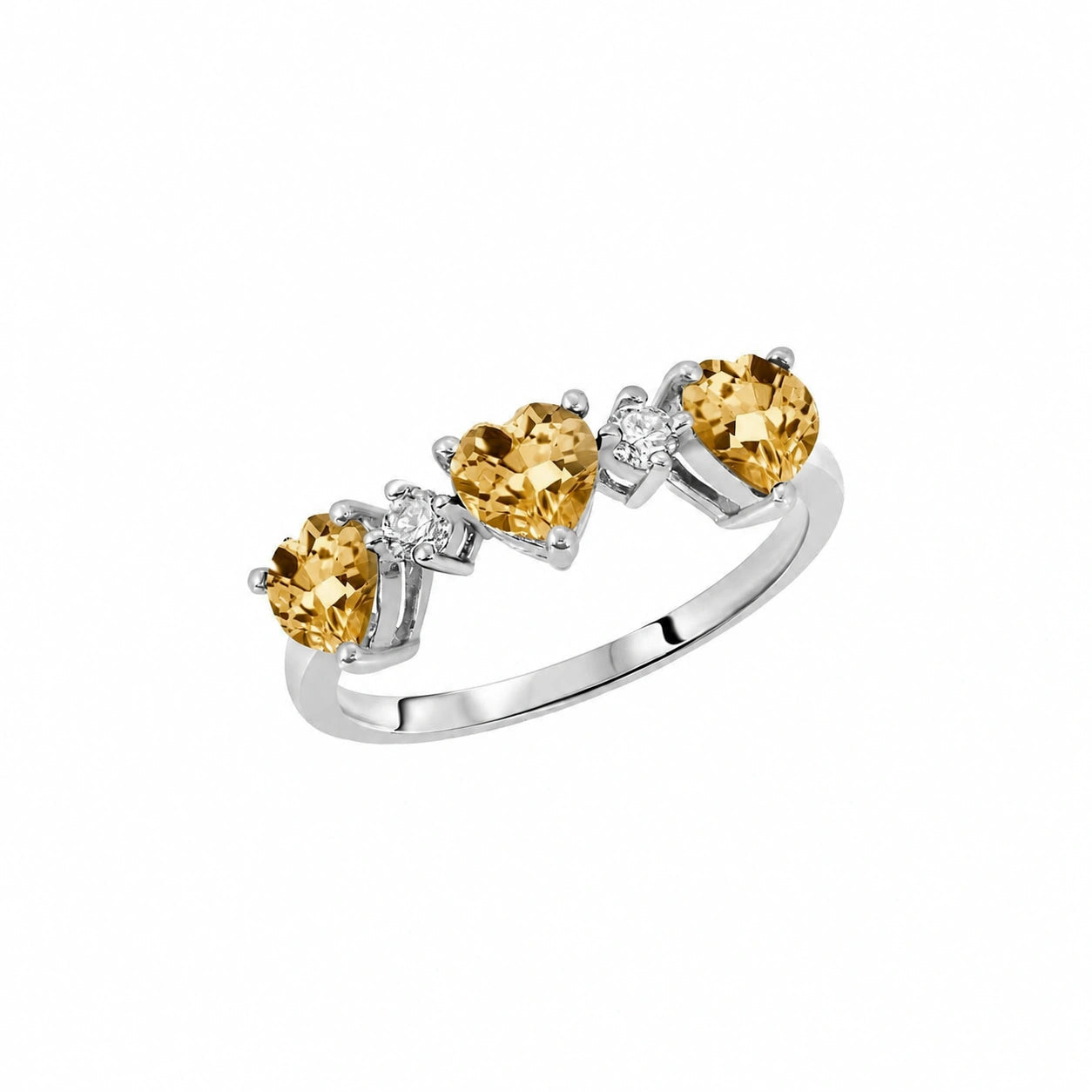 White Gold Citrine & Diamond — Salomè