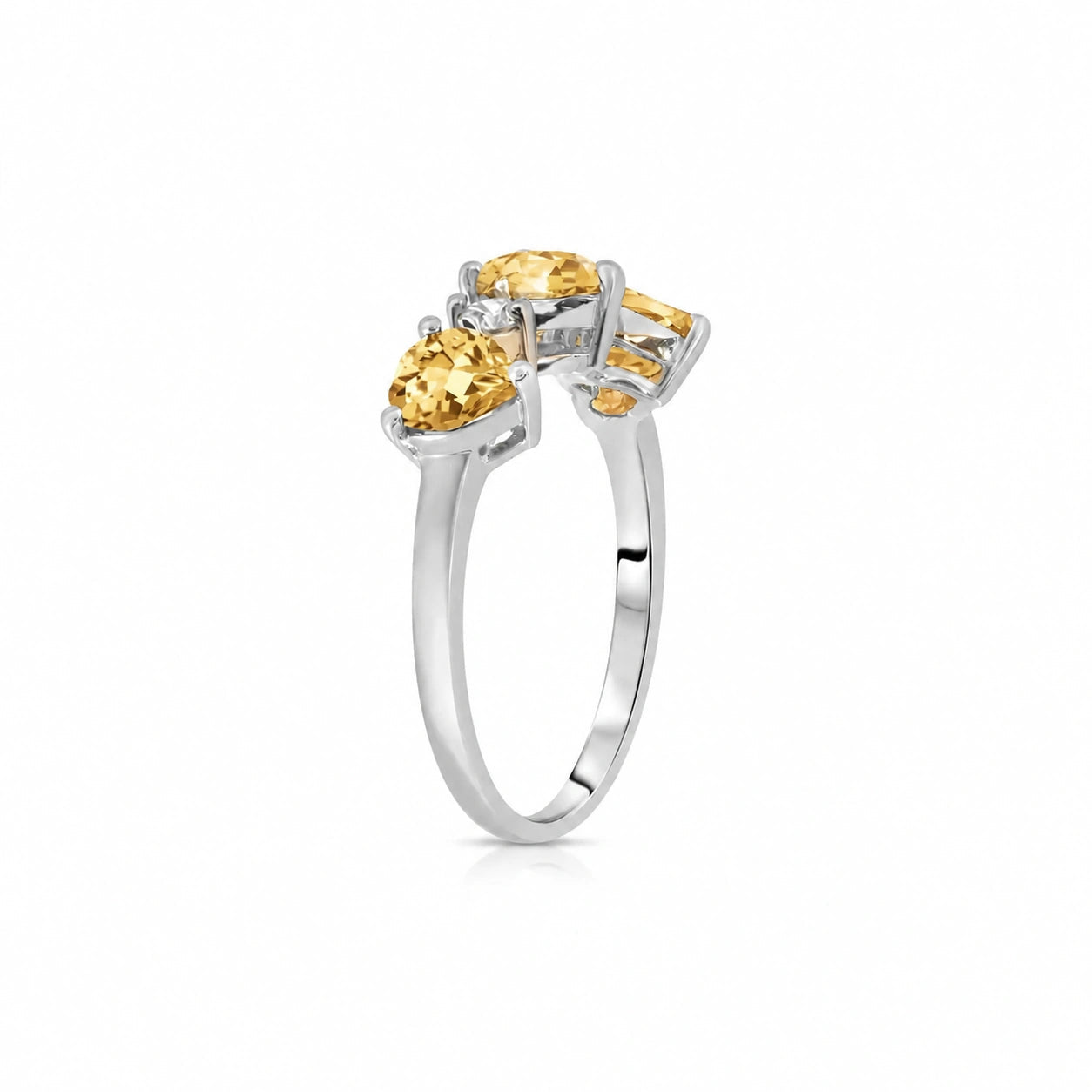 White Gold Citrine & Diamond — Salomè
