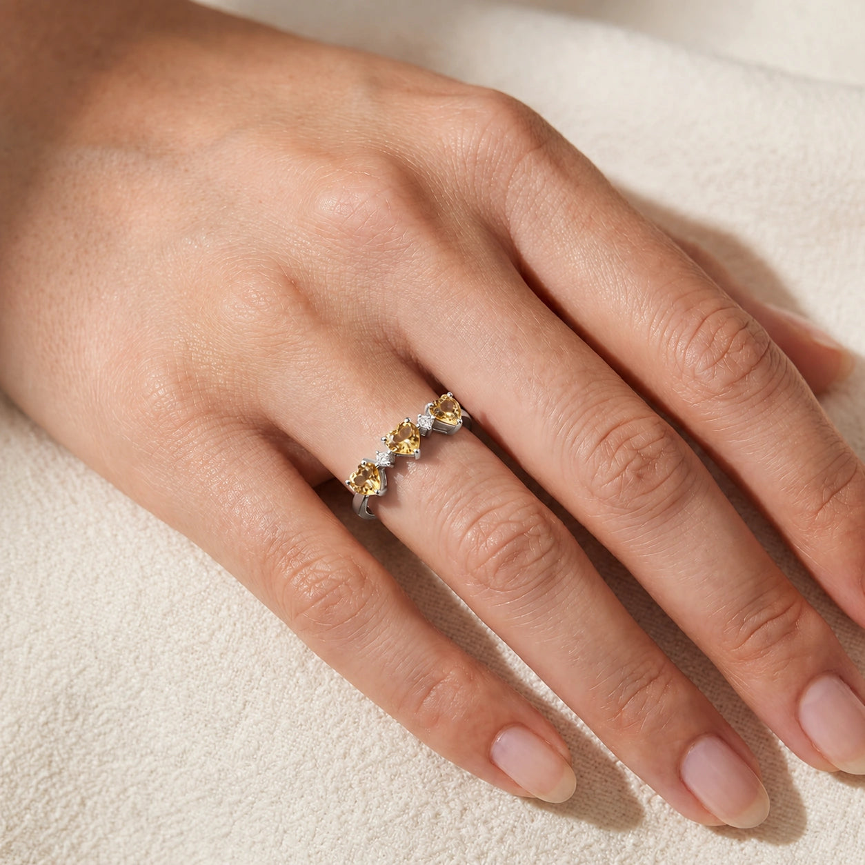 White Gold Citrine & Diamond — Salomè