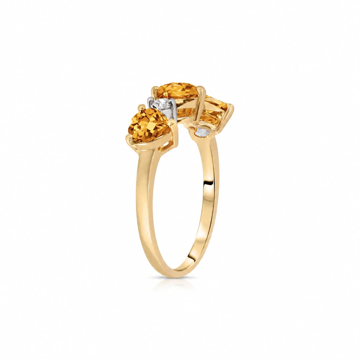 Yellow Gold Citrine & Diamond — Salomè
