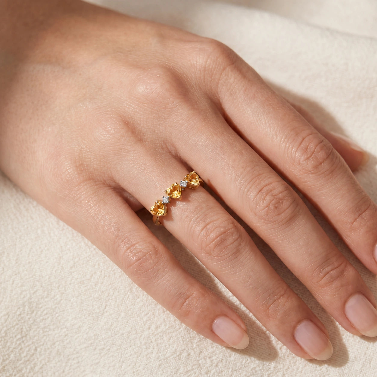 Yellow Gold Citrine & Diamond — Salomè