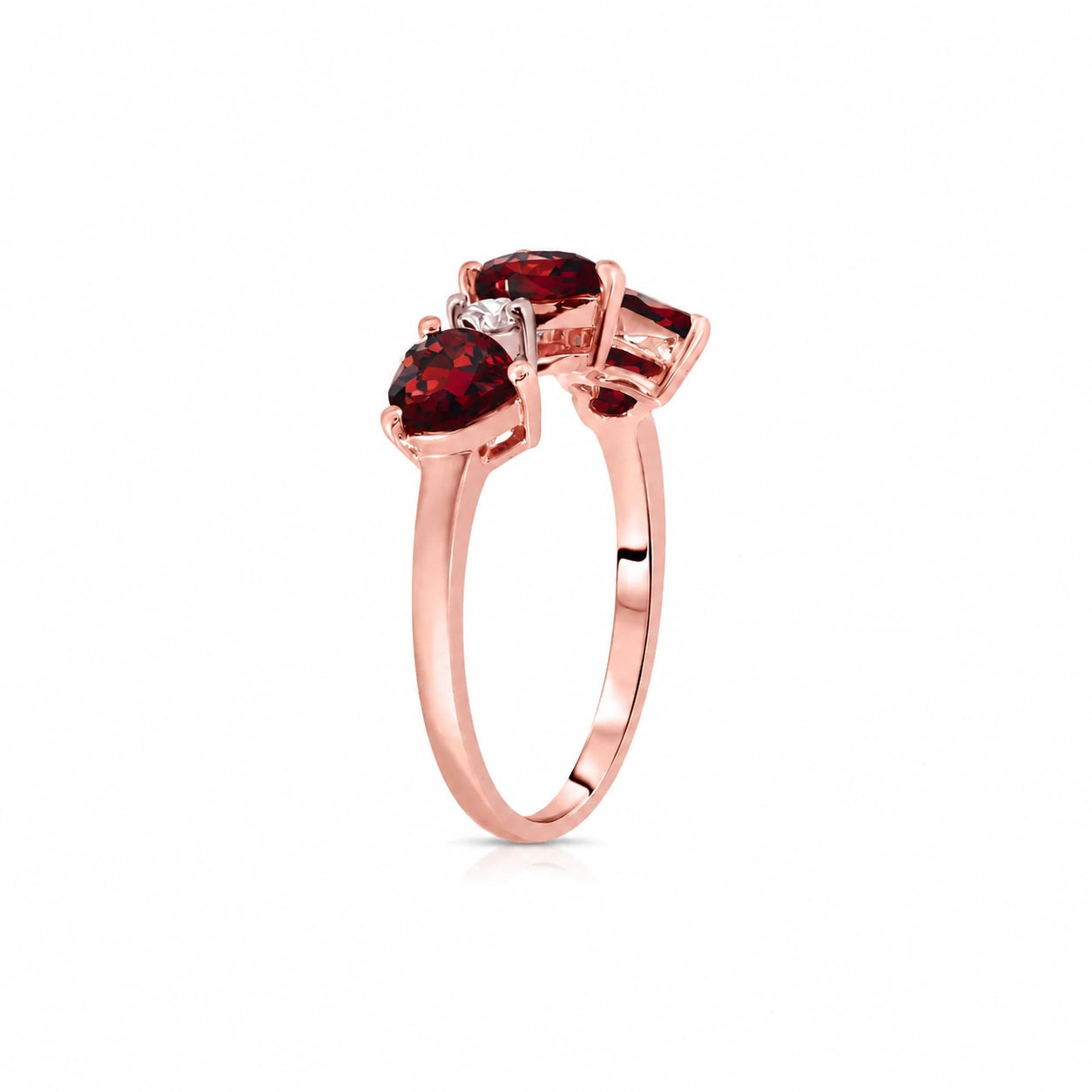 Rose Gold Garnet & Diamond — Salomè