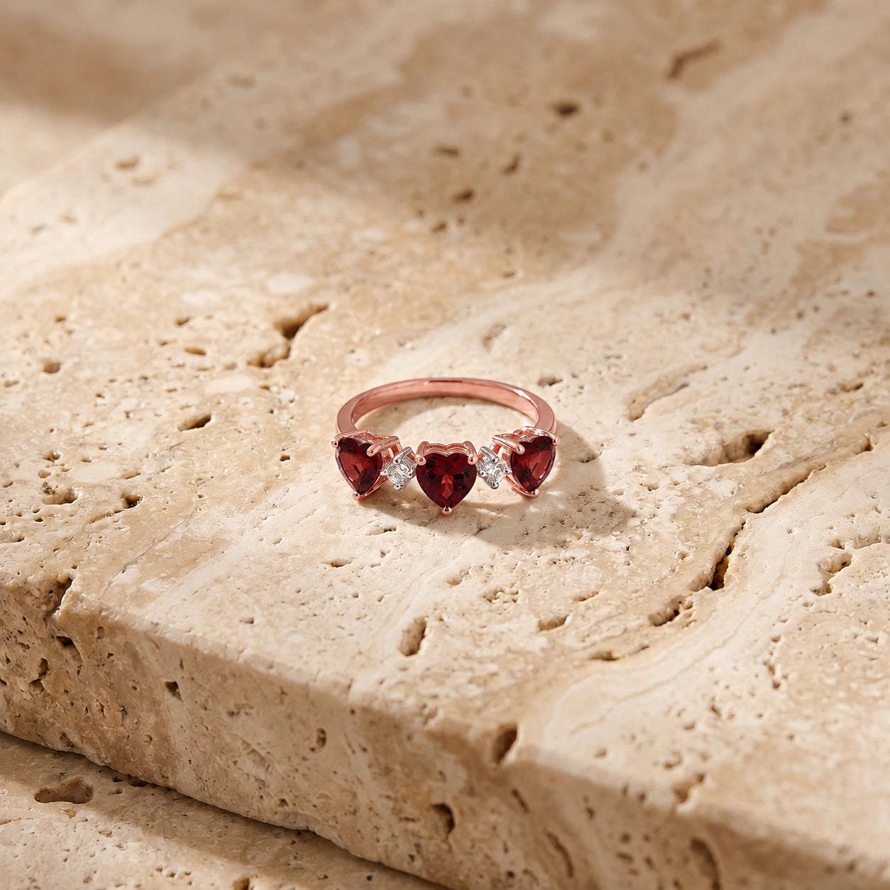 Rose Gold Garnet & Diamond — Salomè