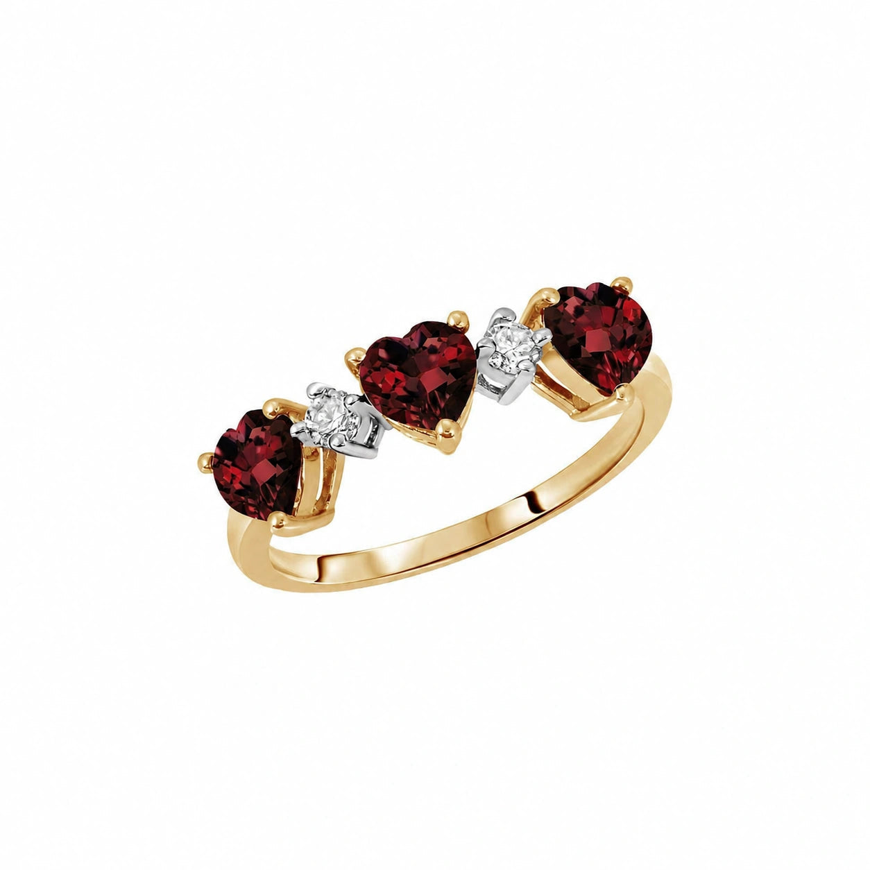 Yellow Gold Garnet & Diamond — Salomè