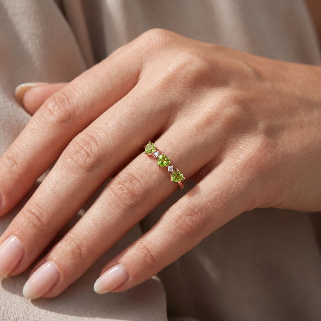 Rose Gold Peridot & Diamond — Salomè