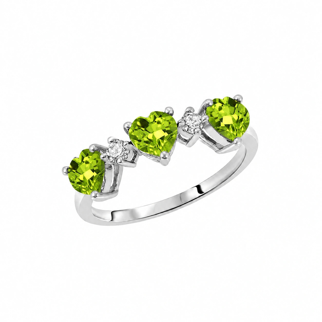 White Gold Peridot & Diamond — Salomè