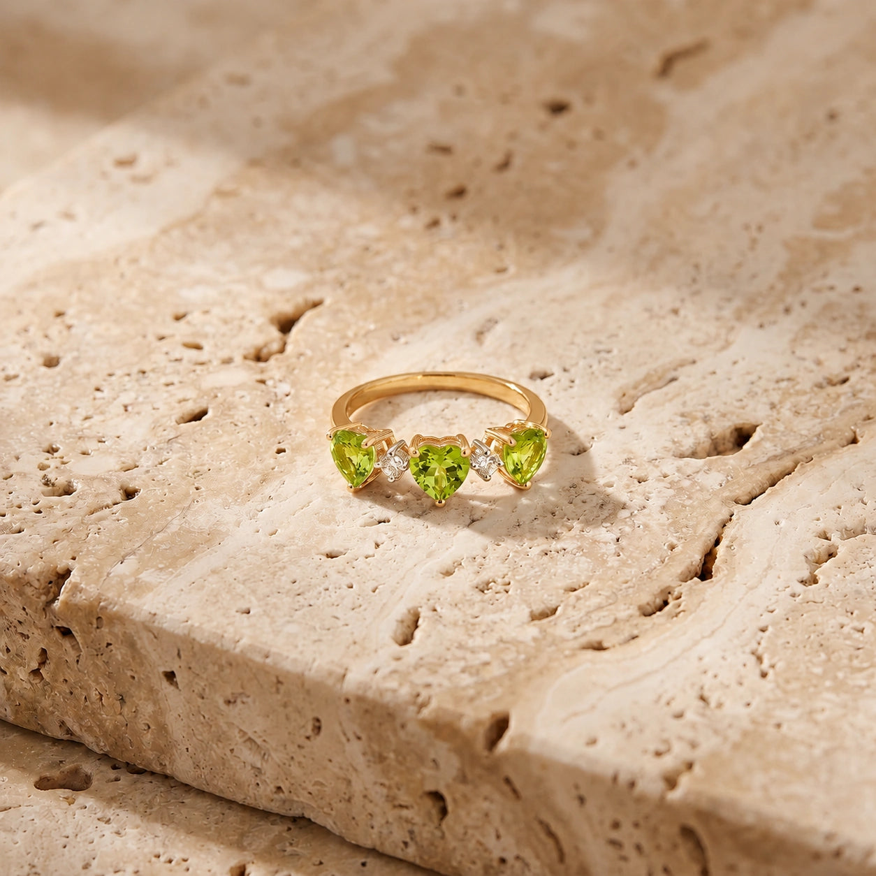 Yellow Gold Peridot & Diamond — Salomè