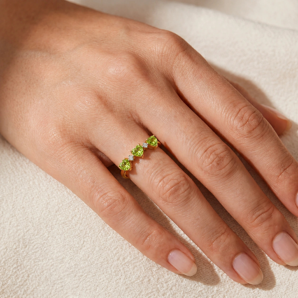 Yellow Gold Peridot & Diamond — Salomè