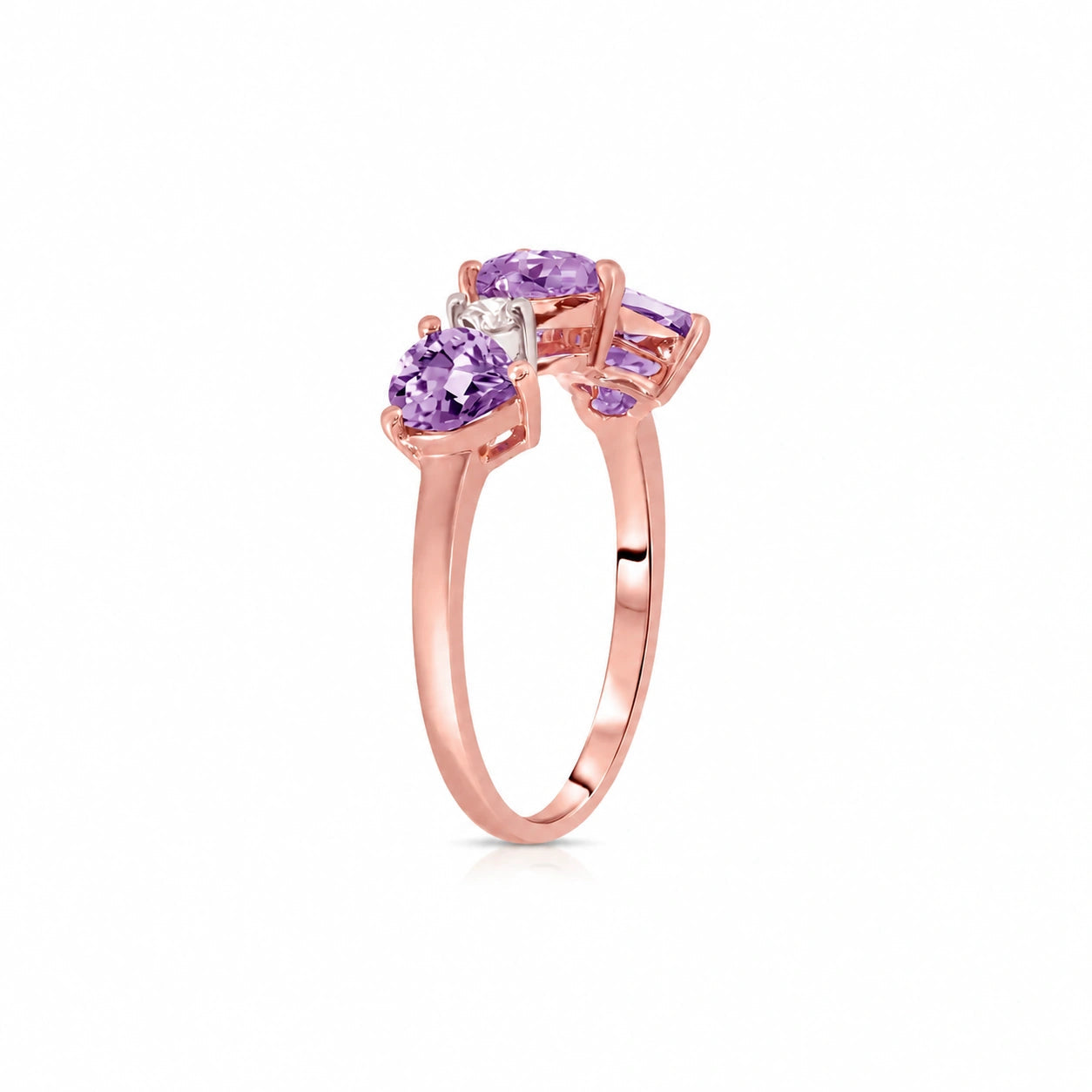 Rose Gold Purple Amethyst & Diamond — Salomè