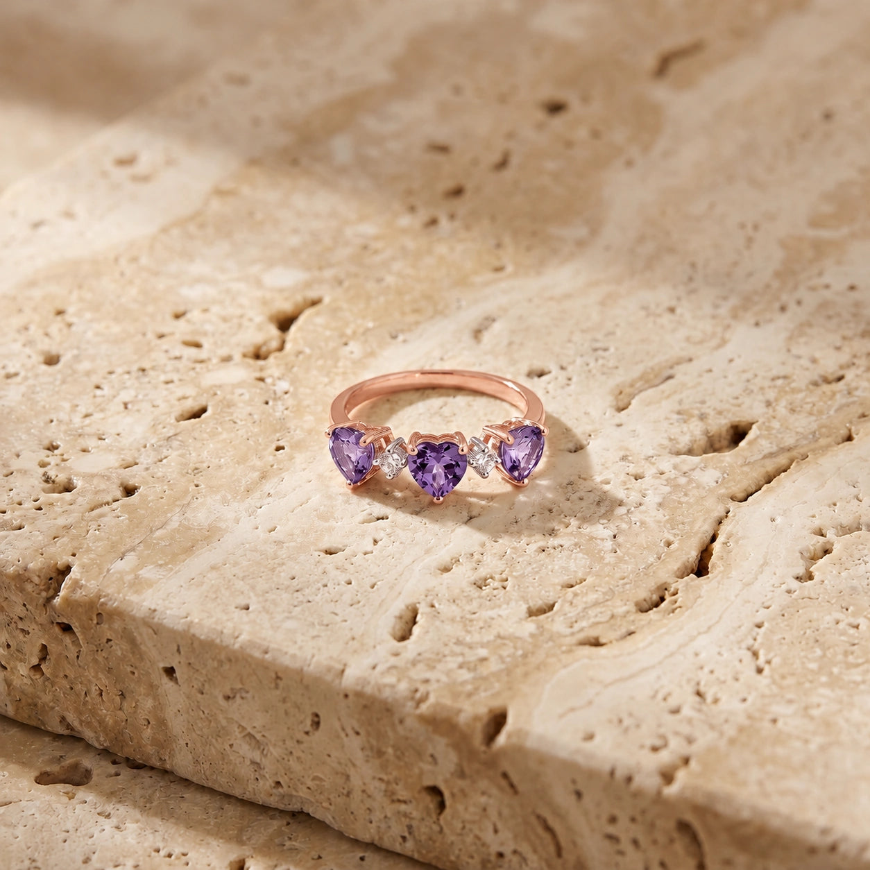 Rose Gold Purple Amethyst & Diamond — Salomè
