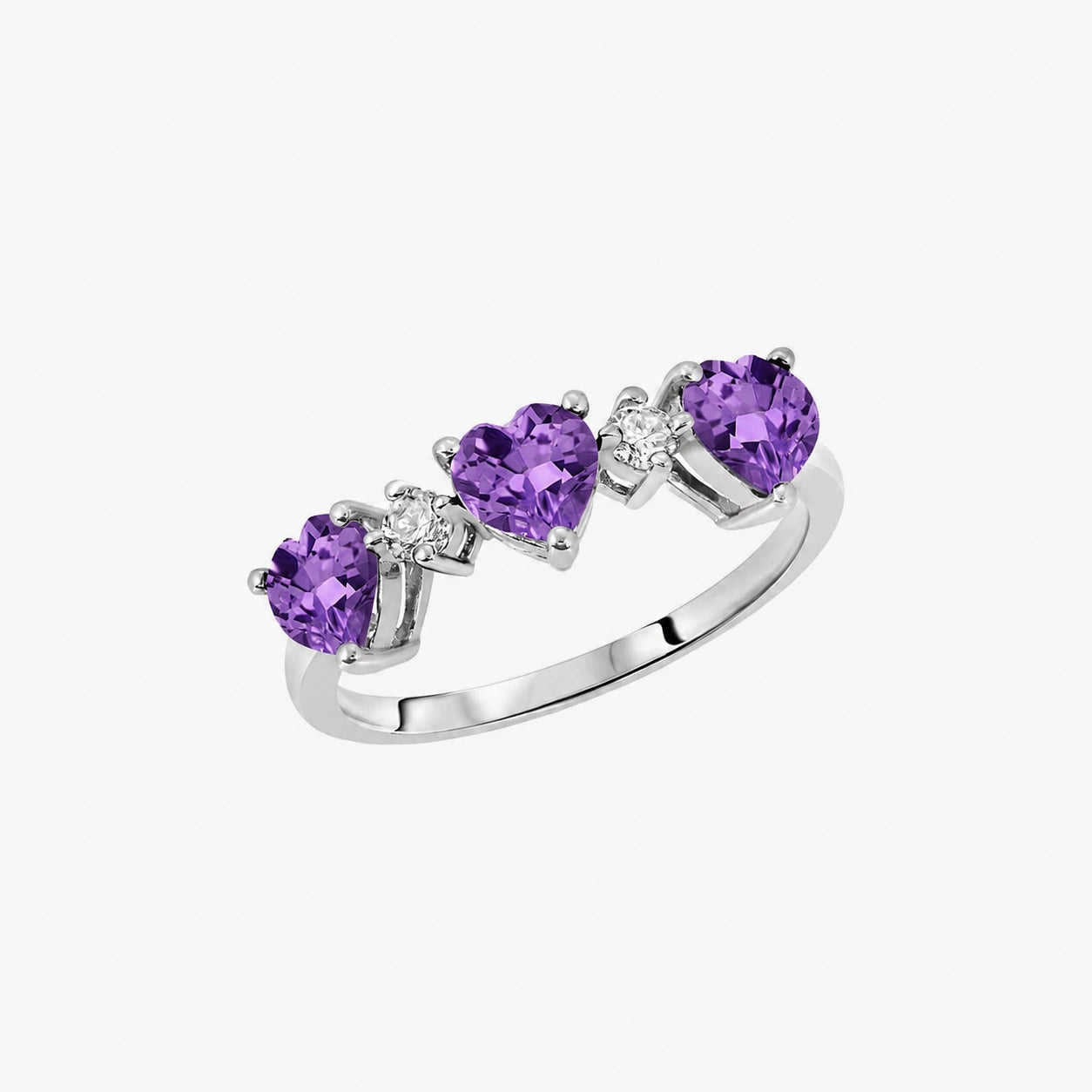 White Gold Purple Amethyst & Diamond — Salomè