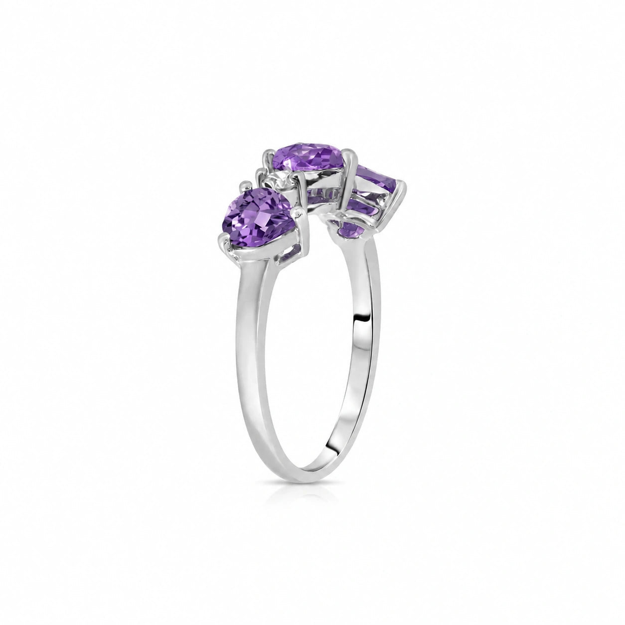 White Gold Purple Amethyst & Diamond — Salomè