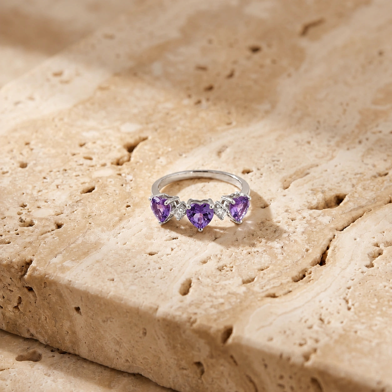 White Gold Purple Amethyst & Diamond — Salomè