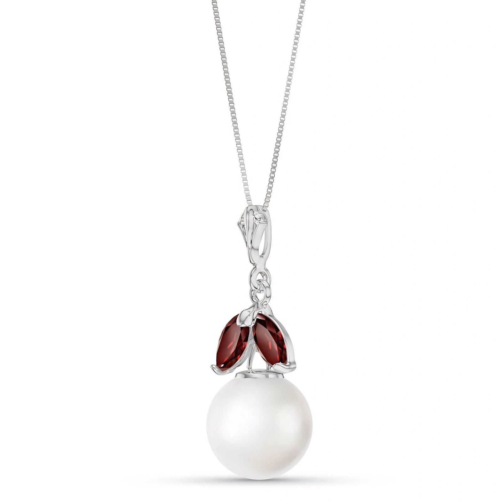 White Gold Belle Necklace Pearl 10K — Romilda
