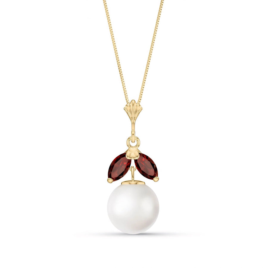 Yellow Gold Belle Necklace Pearl 10K — Romilda