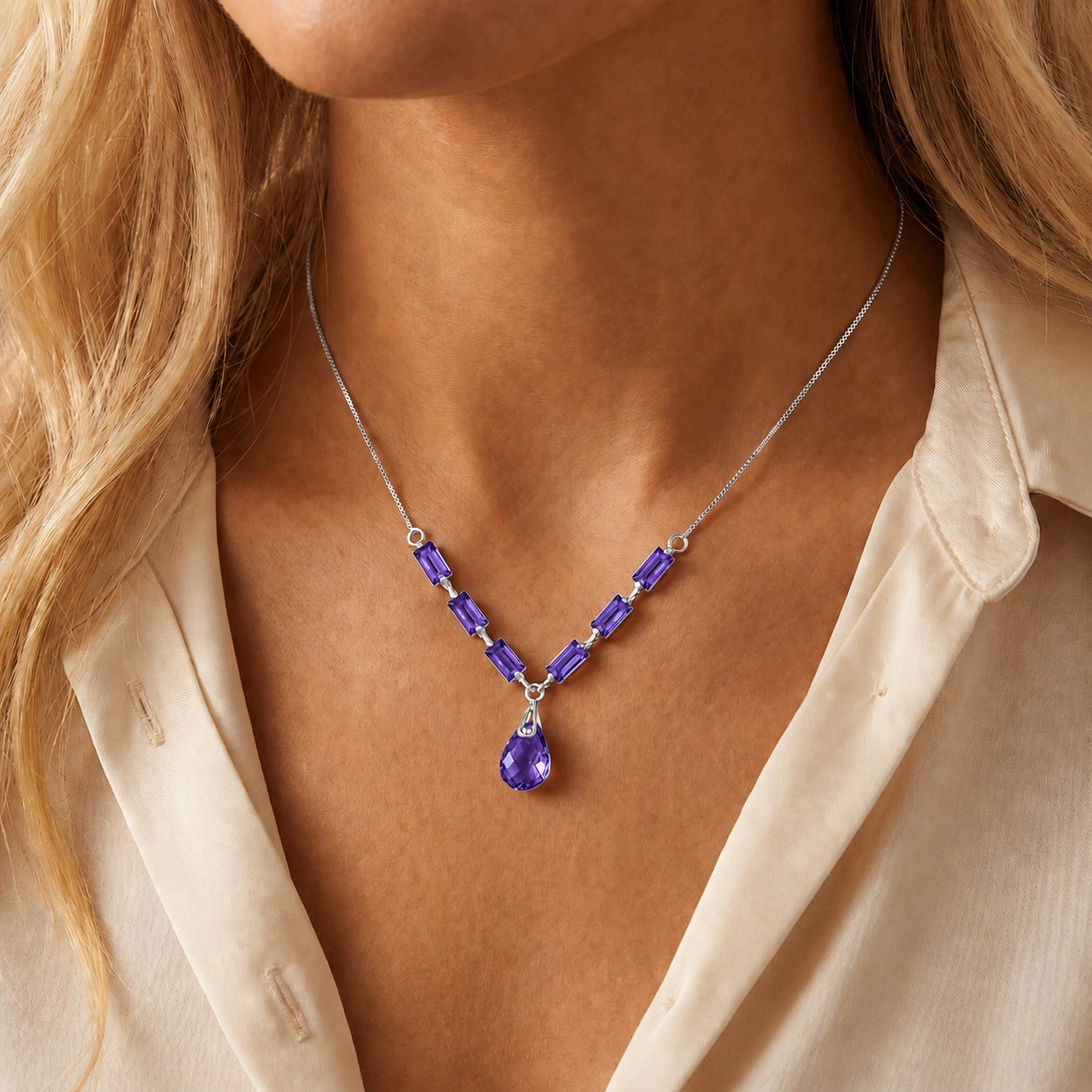 White Gold Amethyst — Santa