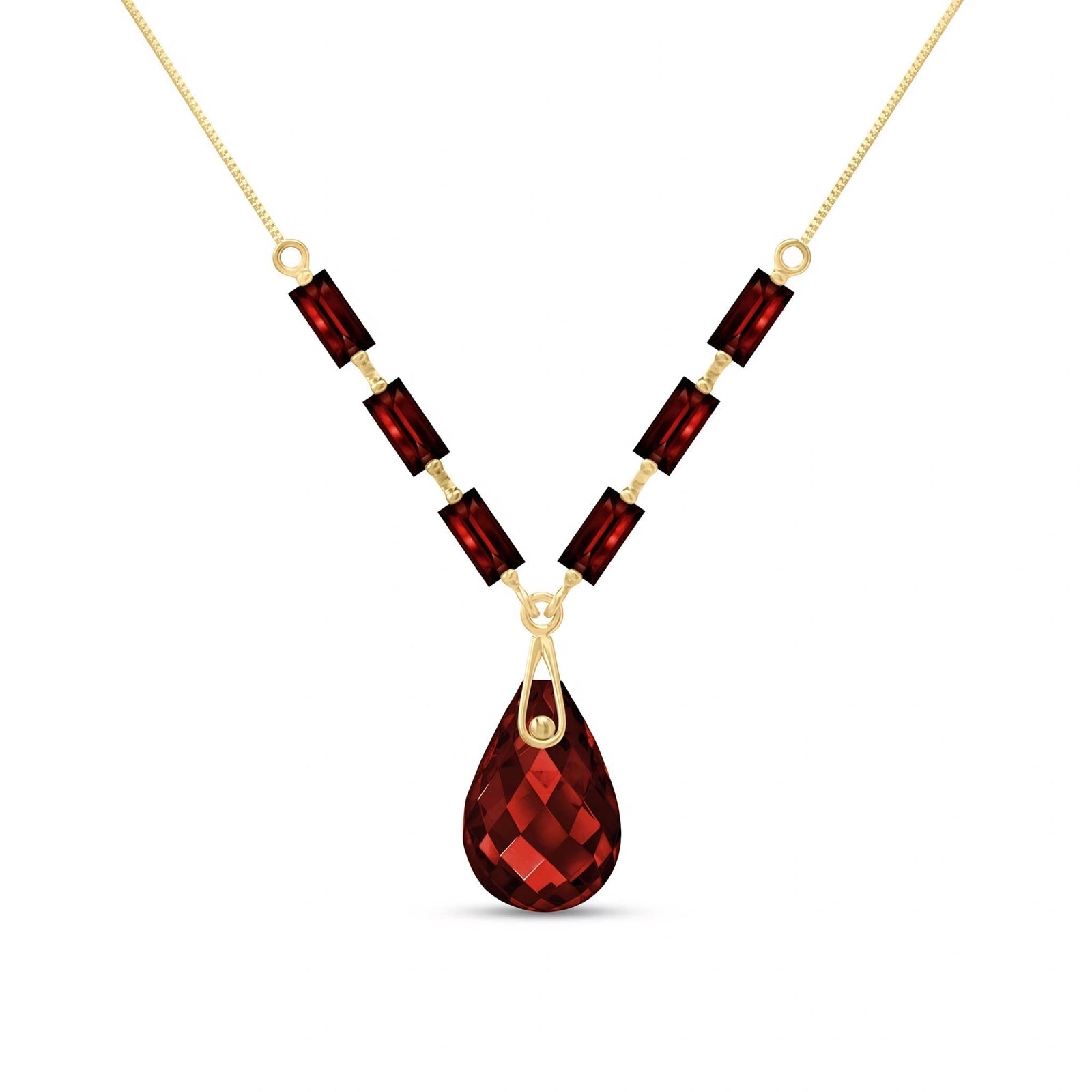 Yellow Gold Garnet — Santa
