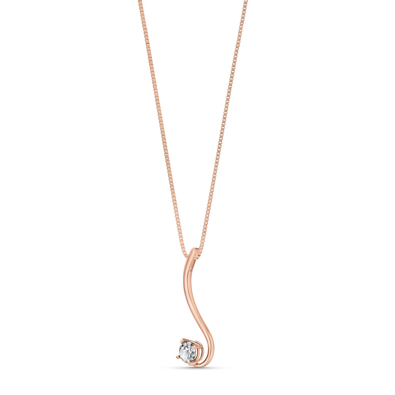Rose Gold Grace Necklace Diamond 10K — Nadia