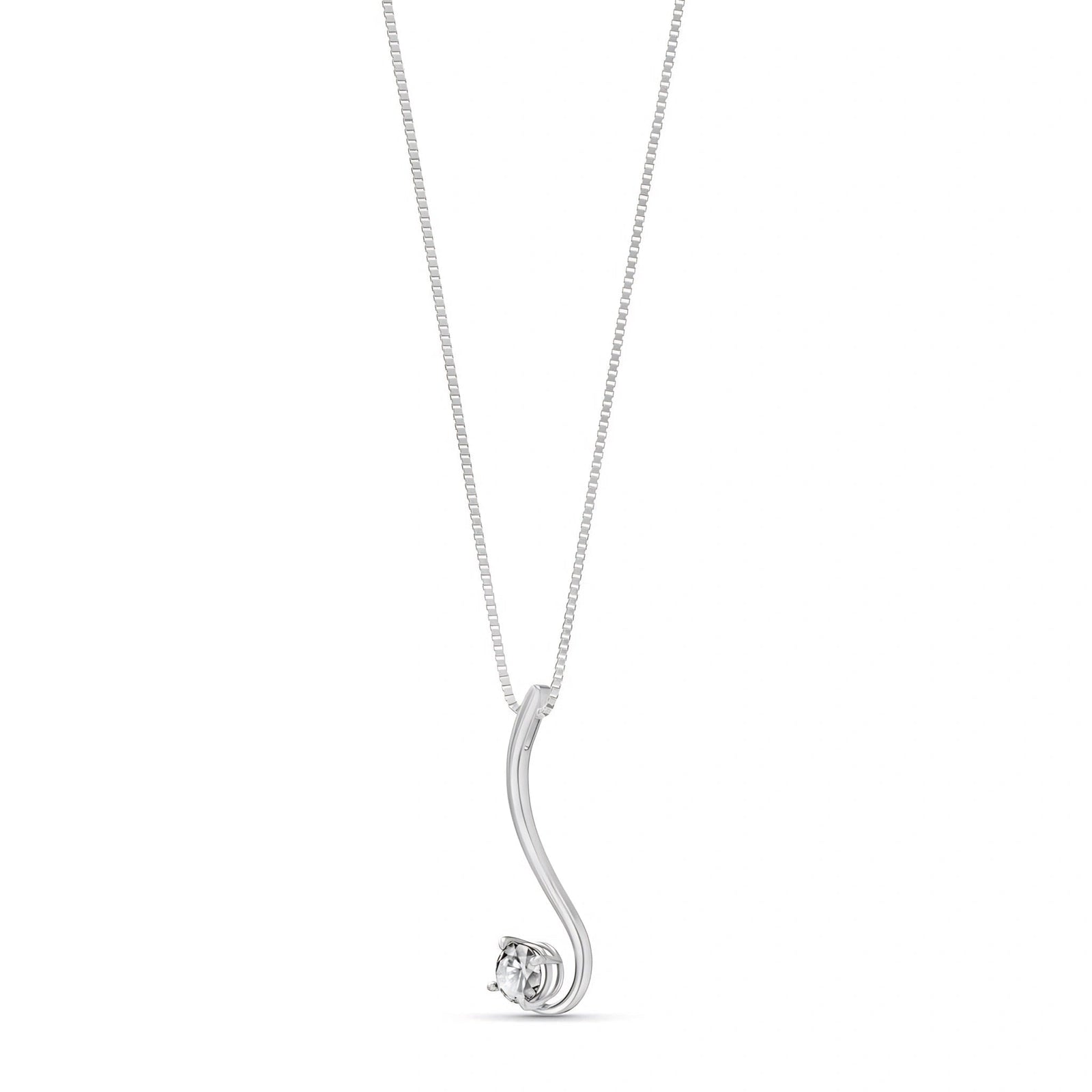 White Gold Grace Necklace Diamond 10K — Nadia