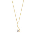Yellow Gold Grace Necklace Diamond 10K — Nadia