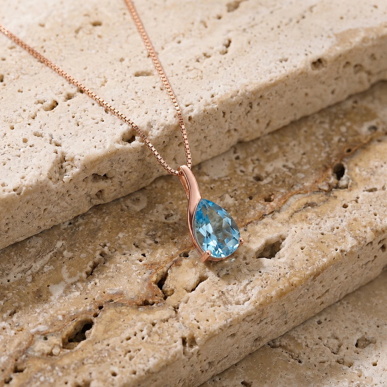 Rose Gold Blue Topaz — Danila
