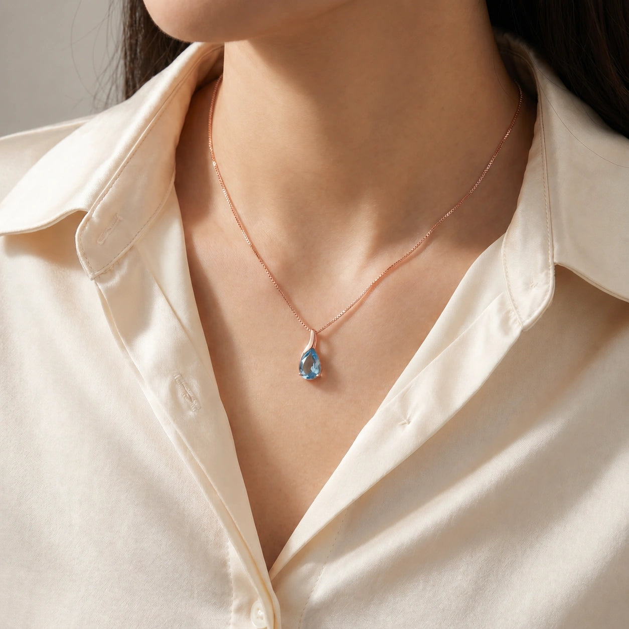 Rose Gold Blue Topaz — Danila
