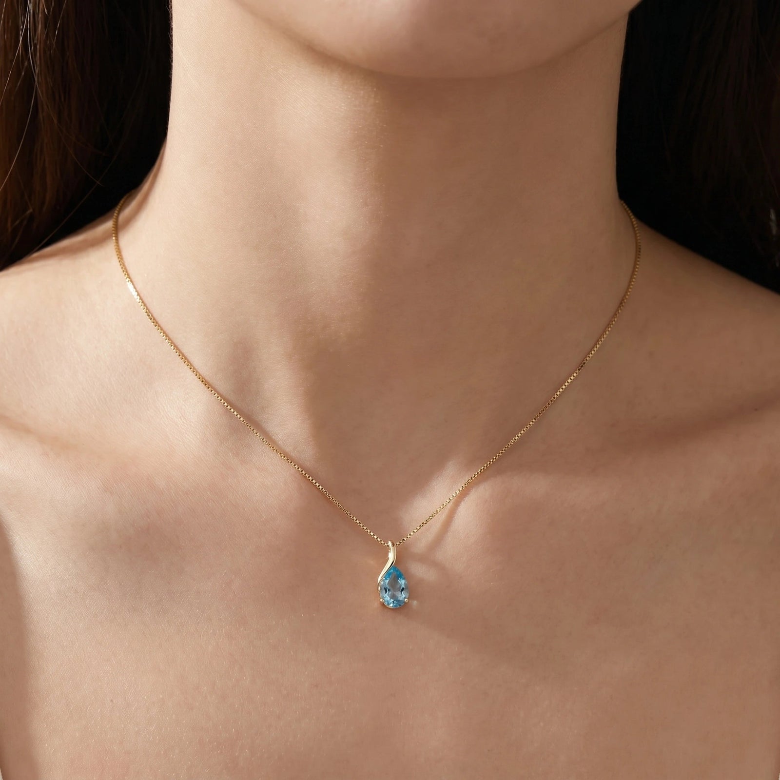 Yellow Gold Blue Topaz — Danila