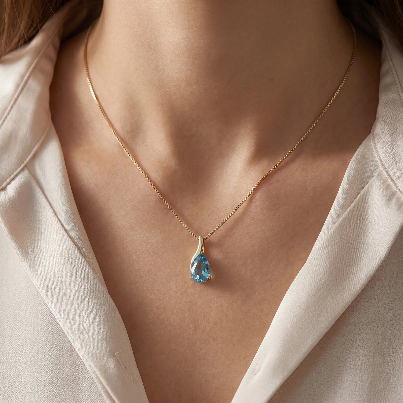 Yellow Gold Blue Topaz — Danila