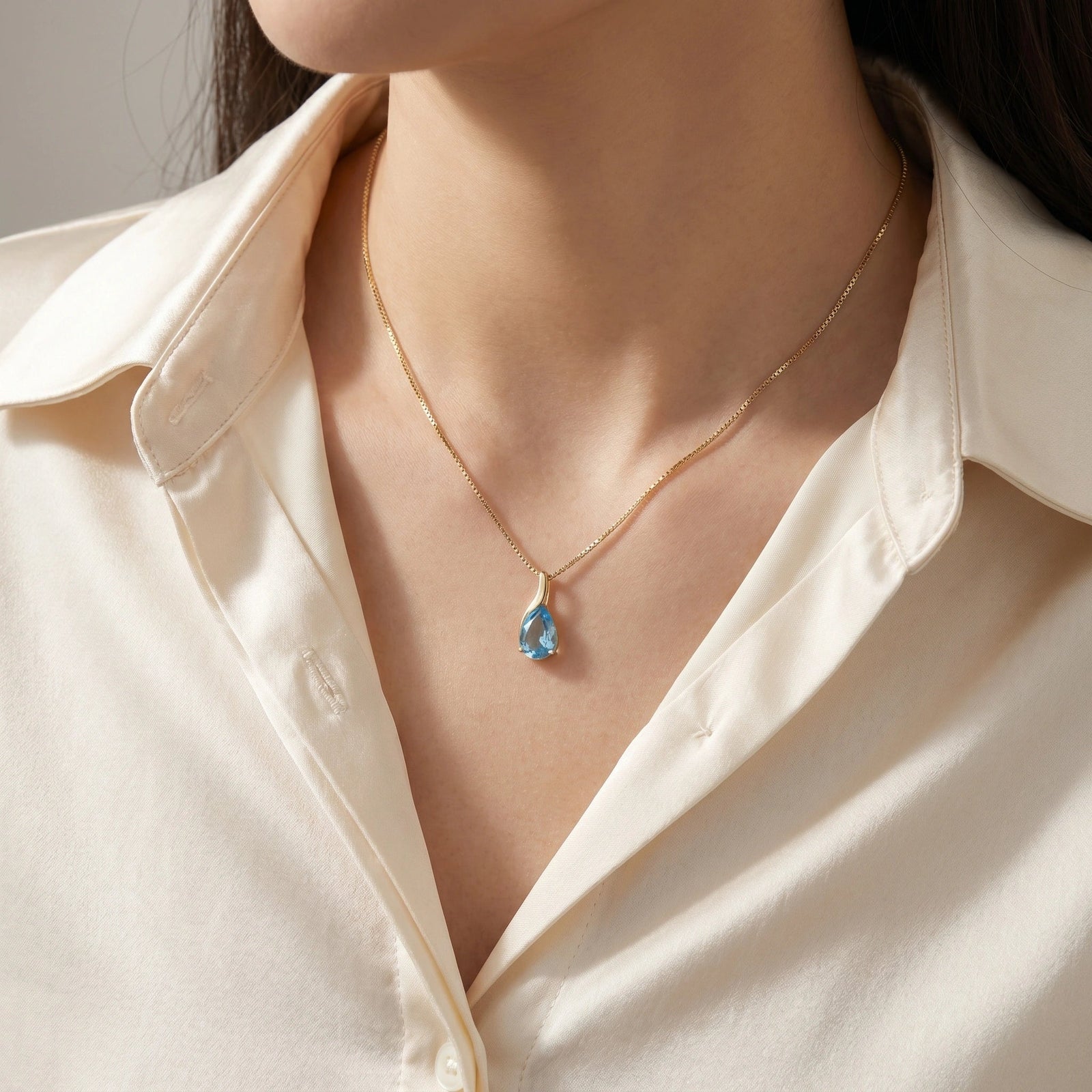 Yellow Gold Blue Topaz — Danila