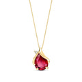 Yellow Gold Signature Pendant Necklace Ruby 10K — Liana