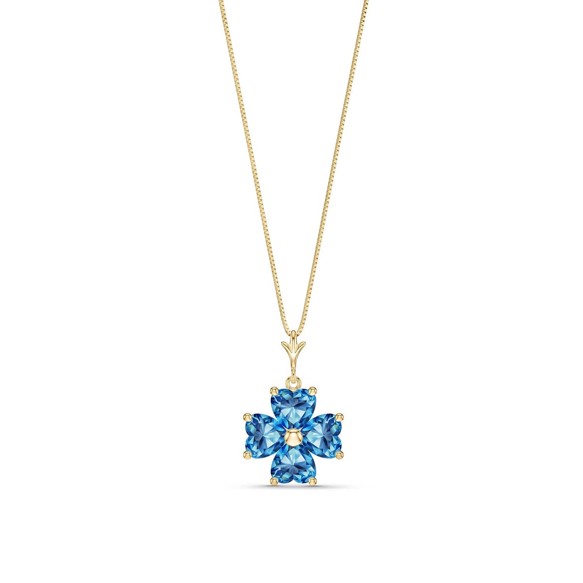 Yellow Gold Blue Topaz — Aretusa