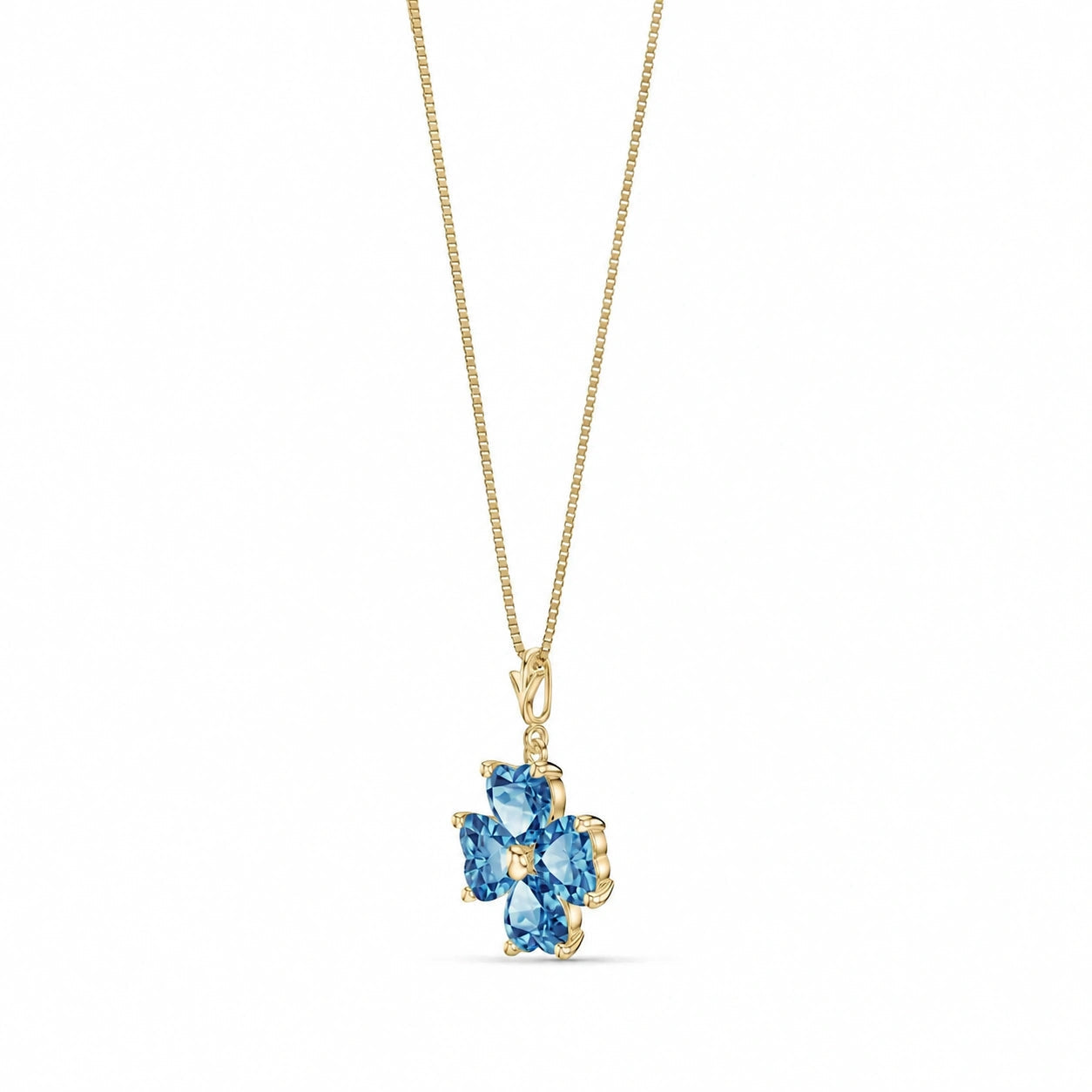 Yellow Gold Blue Topaz — Aretusa