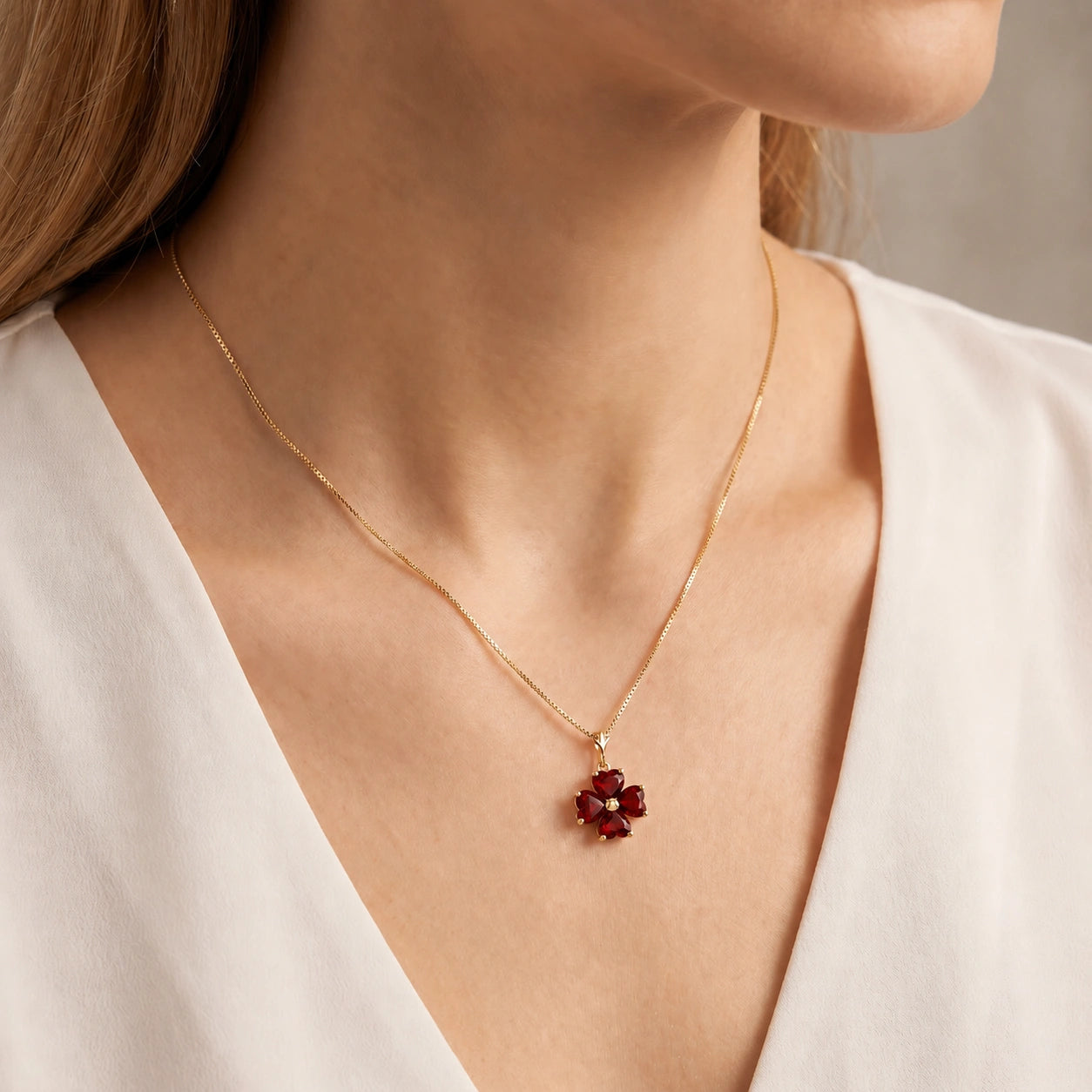 Yellow Gold Garnet — Aretusa