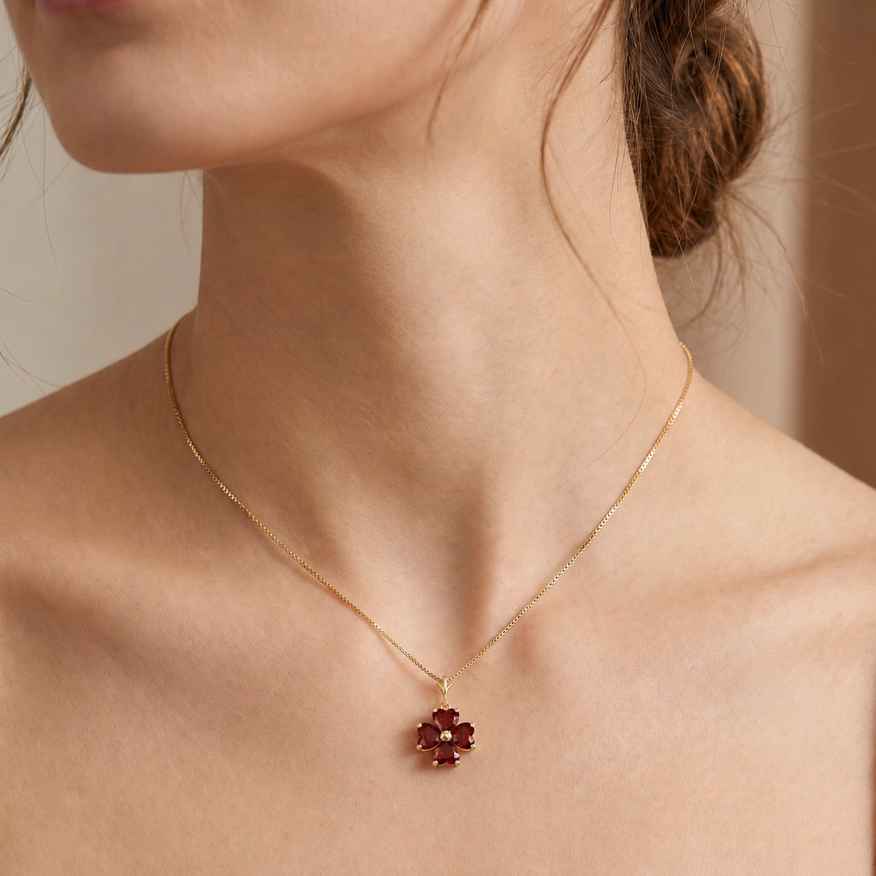 Yellow Gold Garnet — Aretusa